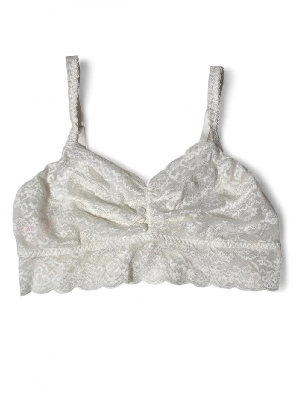 PINK Victoria’s Secret Lace Bralette White Size Large